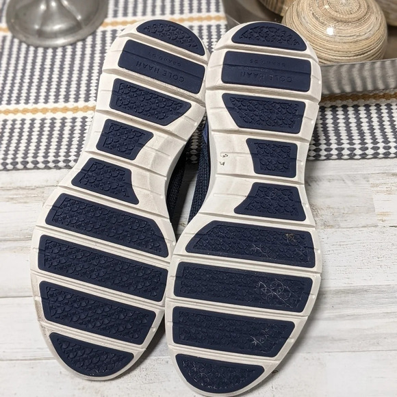 Cole Haan men's shoes 9.5M D, blue leather and mesh zero grand athletic trainers - Picture 15 of 16